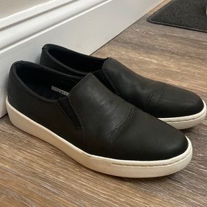 Black Leather Timberland Loafers